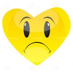 Illustrated Sad Yellow Heart